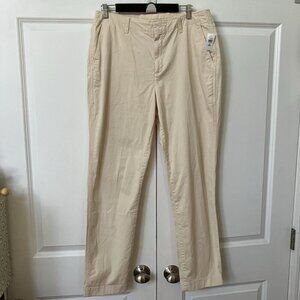NWT Gap Downtown Khaki Chini Pants Womens 14 Tall‎ Tan Casual Career Neutral